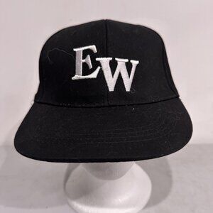Evan Williams Bourbon Hat Cap Strap Back Black Embroidered Whiskey Advertising‎